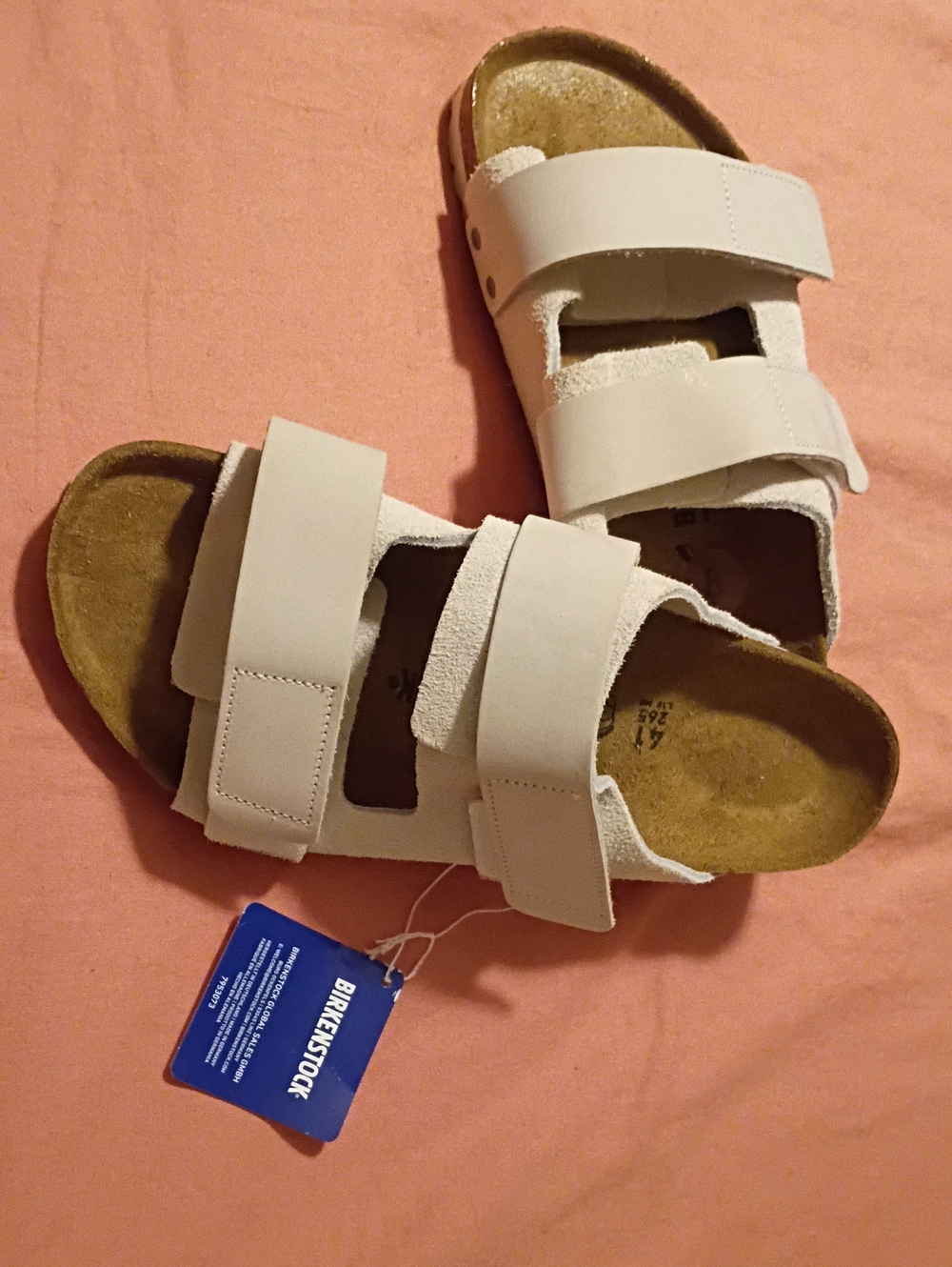Birkenstock White Double-Strap Velcro Sandals